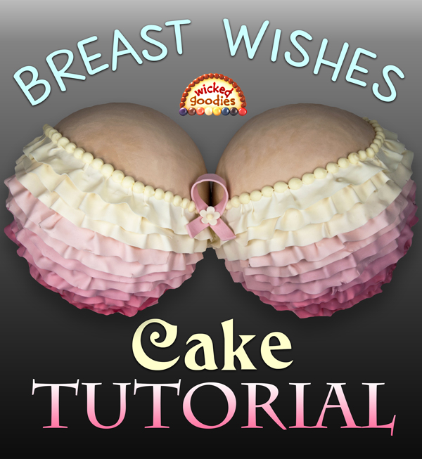 Decorating a boob cake